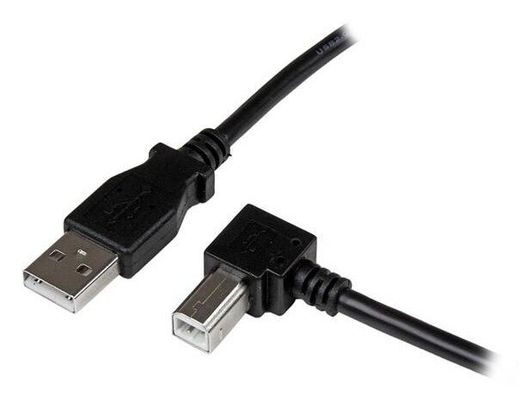 StarTech.com 3m USB 2.0 A to Right Angle B Cable - M/M. Cable length: 3 m. Connector 1: USB A Connector 2: USB B USB version: USB 2.0 Connector contacts plating: Nickel Product colour: Black - Thumbnail 2