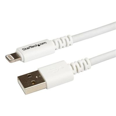 StarTech.com 3 m (10 ft.) USB to Lightning Cable - Long iPhone / iPad / iPod Charger Cable - Lightning to USB Cable - Apple MFi Certified - White 3 m Lightning USB A Male Male White - Thumbnail 2
