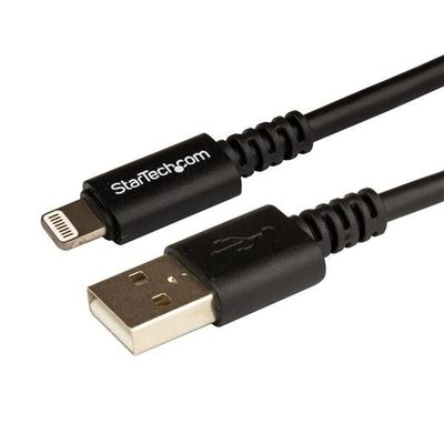 StarTech.com 3 m (10 ft.) USB to Lightning Cable - Long iPhone / iPad / iPod Charger Cable - Lightning to USB Cable - Apple MFi Certified - Black 3 m Lightning USB A Male Male Black - Thumbnail 2