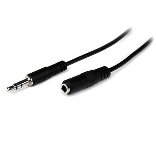 StarTech.com 2m Slim 3.5mm Stereo Extension Audio Cable - M/F - Image 1