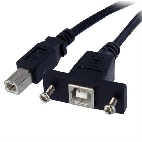 StarTech.com 3 ft Panel Mount USB Cable B to B - F/M - Image 1