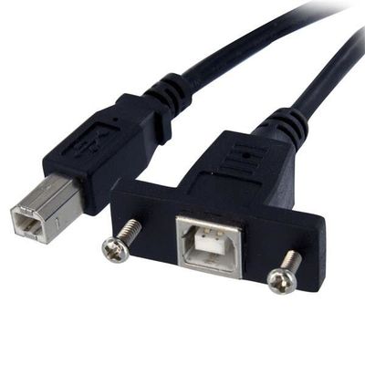 StarTech.com 3 ft Panel Mount USB Cable B to B - F/M - Thumbnail 2