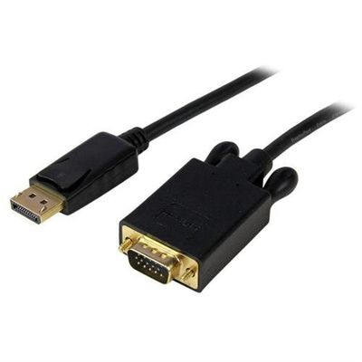 StarTech.com 3ft (91cm) DisplayPort to VGA Cable - Active DisplayPort to VGA Adapter Cable - 1080p Video - DP to VGA Monitor Cable - DP 1.2 to VGA Converter - Latching DP Connector 0.91 m DisplayPort VGA (D-Sub) Male Male Straight