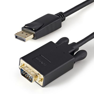 StarTech.com 3ft (91cm) DisplayPort to VGA Cable - Active DisplayPort to VGA Adapter Cable - 1080p Video - DP to VGA Monitor Cable - DP 1.2 to VGA Converter - Latching DP Connector 0.91 m DisplayPort VGA (D-Sub) Male Male Straight - Thumbnail 2