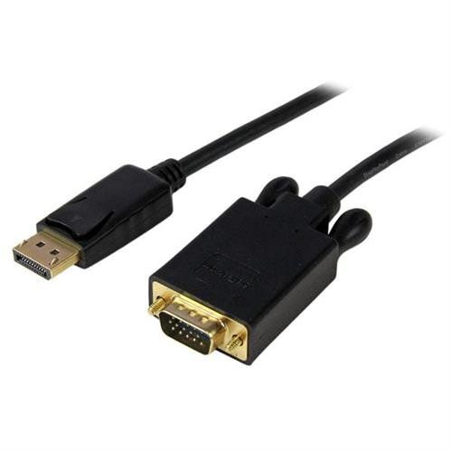 StarTech.com 6ft (1.8m) DisplayPort to VGA Cable - Active DisplayPort to VGA Adapter Cable - 1080p Video - DP to VGA Monitor Cable - DP 1.2 to VGA Converter - Latching DP Connector - Image 1
