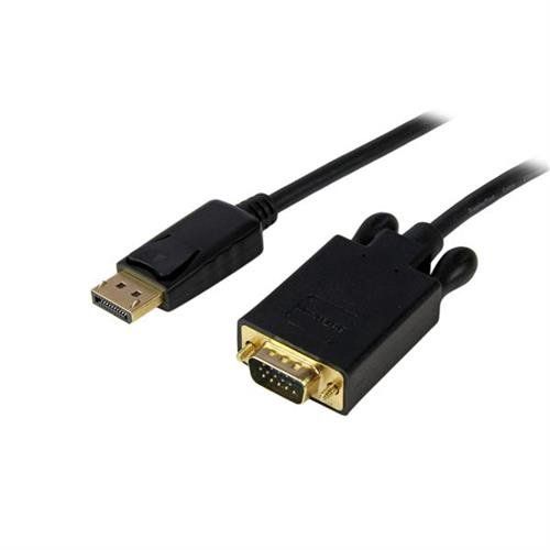 StarTech.com 10ft (3m) DisplayPort to VGA Cable - Active DisplayPort to VGA Adapter Cable - 1080p Video - DP to VGA Monitor Cable - DP 1.2 to VGA Converter - Latching DP Connector - Image 1