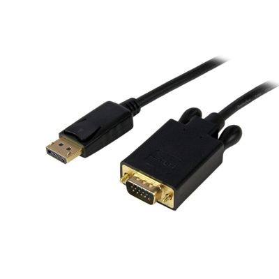 StarTech.com 10ft (3m) DisplayPort to VGA Cable - Active DisplayPort to VGA Adapter Cable - 1080p Video - DP to VGA Monitor Cable - DP 1.2 to VGA Converter - Latching DP Connector - Thumbnail 2