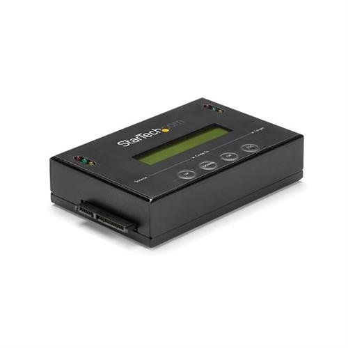StarTech.com 1:1 Standalone Hard Drive Duplicator & Eraser SATA HDD / SSD Disk Cloner / Copier / Wiper / Sanitizer Drive Cloning / Recovery Tool LCD Display TAA Compliant - OS Independent - Image 1