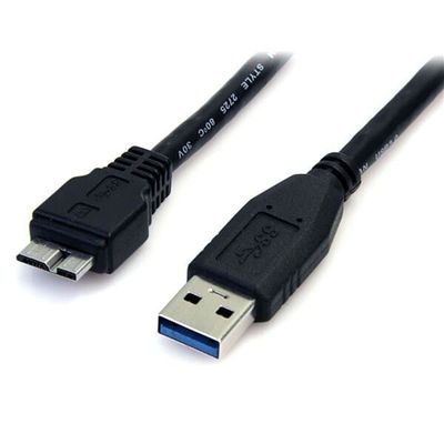 StarTech.com 0.5m (1.5ft) Black SuperSpeed USB 3.0 (5Gbps) Cable A to Micro B - M/M - Thumbnail 2
