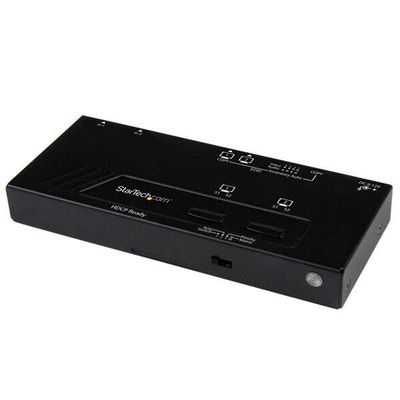 StarTech.com 2X2 HDMI Matrix Switch w/ Automatic and Priority Switching 1080p - TAA HDMI Aluminium Plastic Black 10 m 1280 x 720 (HD 720) 1920 x 1080 (HD 1080) 1920 x 1200 (WUXGA) 1080p 720p - Thumbnail 2