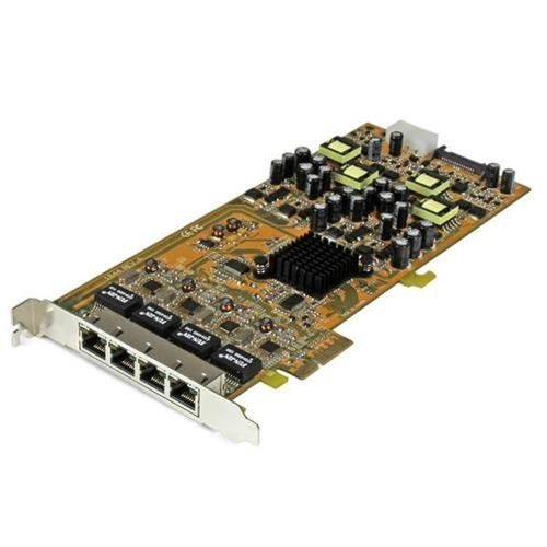 StarTech.com 4 Port Gigabit Power over Ethernet PCIe Network Card - PSE / PoE PCI Express NIC - TAA - Image 1
