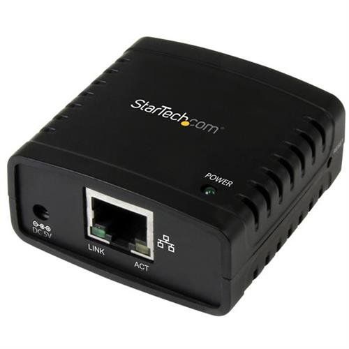 StarTech.com 10/100Mbps Ethernet to USB 2.0 Network LPR Print Server - Image 1