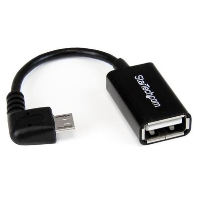 StarTech.com 5in Right Angle Micro USB to USB OTG Host Adapter M/F - Thumbnail 2