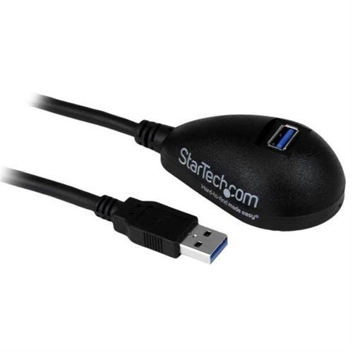 StarTech.com 5 ft Black Desktop SuperSpeed USB 3.0 (5Gbps) Extension Cable - A to A M/F - Image 1