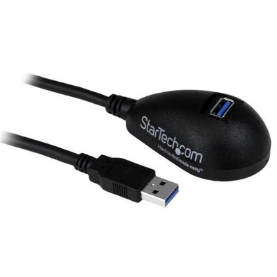 StarTech.com 5 ft Black Desktop SuperSpeed USB 3.0 (5Gbps) Extension Cable - A to A M/F - Thumbnail 2
