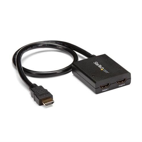 StarTech.com 4K HDMI 2-Port Video Splitter 1x2 HDMI Splitter Powered by USB or Power Adapter 4K 30Hz - Image 1