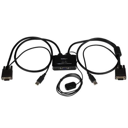 StarTech.com 2 Port USB VGA Cable KVM Switch - USB Powered with Remote Switch - Image 1