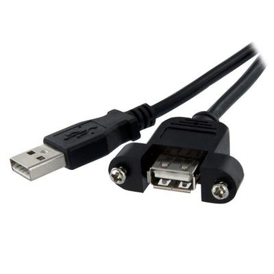 StarTech.com 2 ft Panel Mount USB Cable A to A - F/M - Thumbnail 2