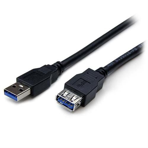 StarTech.com 2m Black SuperSpeed USB 3.0 (5Gbps) Extension Cable A to A - M/F 2 m USB A USB A USB 3.2 Gen 1 (3.1 Gen 1) 5 Gbit/s Black - Image 1