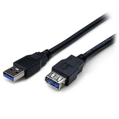 StarTech.com 2m Black SuperSpeed USB 3.0 (5Gbps) Extension Cable A to A - M/F 2 m USB A USB A USB 3.2 Gen 1 (3.1 Gen 1) 5 Gbit/s Black