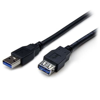 StarTech.com 2m Black SuperSpeed USB 3.0 (5Gbps) Extension Cable A to A - M/F 2 m USB A USB A USB 3.2 Gen 1 (3.1 Gen 1) 5 Gbit/s Black - Thumbnail 2