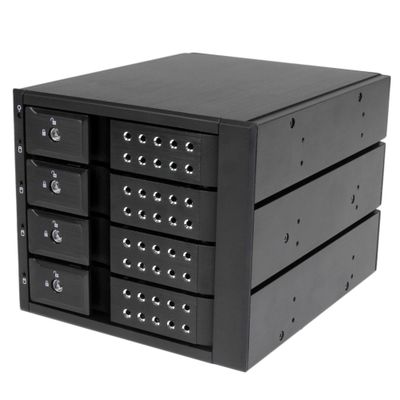 StarTech.com 4 Bay Aluminum Trayless Hot Swap Mobile Rack Backplane for 3.5in SAS II/SATA III - 6 Gbps HDD - Thumbnail 2