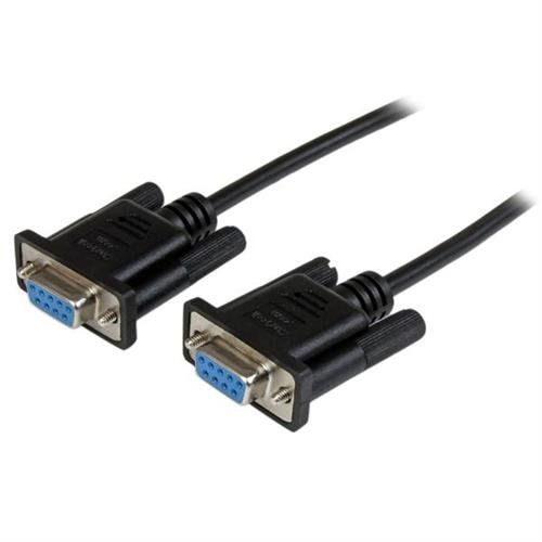 StarTech.com 2m Black DB9 RS232 Serial Null Modem Cable F/F - Image 1