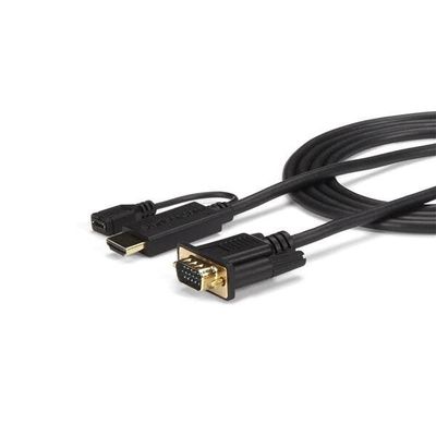 StarTech.com 3ft (91cm) HDMI to VGA Active Converter Cable - HDMI to VGA Adapter - 1920x1200 or 1080p - Thumbnail 2