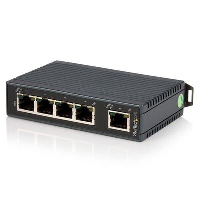 StarTech.com 5-Port Industrial Ethernet Switch - DIN Rail Mountable - TAA Unmanaged Fast Ethernet (10/100) Full duplex Rack mounting - Thumbnail 2