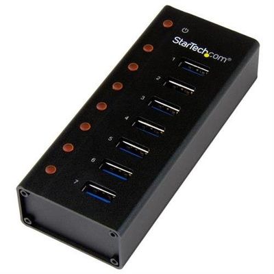 StarTech.com 7-Port USB 3.0 Hub (5Gbps) - Desktop or Wall-Mountable Metal Enclosure