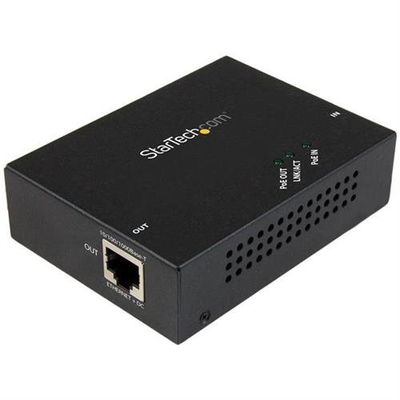 StarTech.com 1-Port Gigabit PoE+ Extender - 802.3at and 802.3af - 100 m (330 ft) - TAA Network repeater 100 m 2000 Mbit/s Full Half 50000 h 10/100/1000Base-T(X)