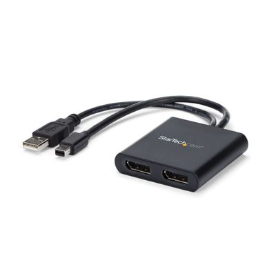StarTech.com 2-Port Multi Monitor Adapter - Mini DisplayPort to 2x DisplayPort MST Hub - Dual 4K 30Hz - Video Splitter for Extended Desktop Mode on Windows PCs Only - mDP 1.2 to 2x DP - Thumbnail 2