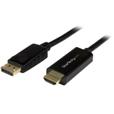 StarTech.com 6.6ft (2m) DisplayPort to HDMI Cable - 4K 30Hz - DisplayPort to HDMI Adapter Cable - DP 1.2 to HDMI Monitor Cable Converter - Latching DP Connector - Passive DP to HDMI Cord - Thumbnail 2