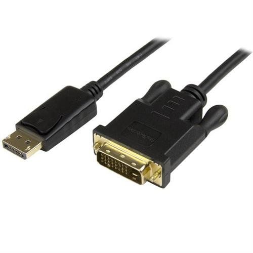 StarTech.com 3ft (91cm) DisplayPort to DVI Converter Cable - 1920x1200 0.914 m DisplayPort DVI-D Male Male Straight - Image 1