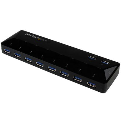 StarTech.com 10-Port USB 3.0 Hub with Charge and Sync Ports - 5Gbps - 2 x 1.5A Ports - Thumbnail 2