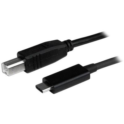 StarTech.com 3ft (1m) USB-B to USB-C Cable Data Cord USB 2.0 USB-C Data Transfer Cable 1 m USB C USB B USB 2.0 Male/Male Black - Thumbnail 2
