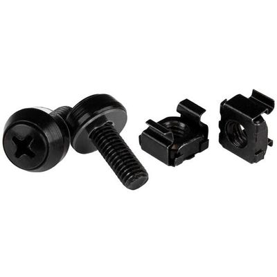StarTech.com 100-Pack M6 12mm Screws Square Hole Cage Nuts and Installation Tool Hardware Mounting Kit for 19" or 10" Server Racks Cabinets and Enclosures Black - TAA - Thumbnail 2