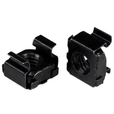StarTech.com 50-Pack M6 Square Hole Cage Nuts and Installation Tool for 19" or 10" Server Racks Cabinets and Enclosures Black - TAA Cage nut Steel Black M6 CE TAA REACH 215.5 g