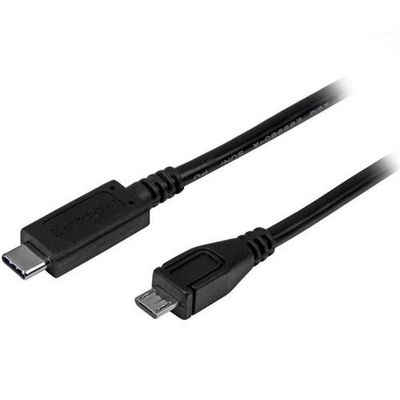 StarTech.com 3ft (1m) USB-C to Micro USB-B Cable Data Cord USB 2.0 USB C to Micro-B Data Transfer Cable