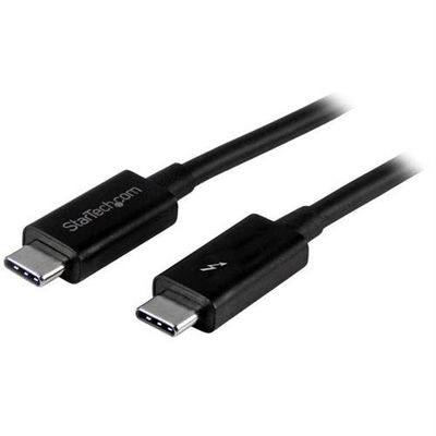 StarTech.com 3.3ft (1m) Thunderbolt 3 Cable 20Gbps 100W PD 4K Thunderbolt Certified Compatible with Thunderbolt 4/USB 3.2/DisplayPort Male Male 1 m 20 Gbit/s Black Nickel