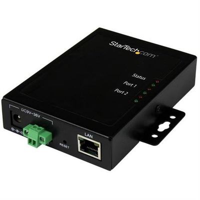 StarTech.com 2-Port Serial-to-IP Ethernet Device Server - RS232 - Metal and Mountable - TAA
