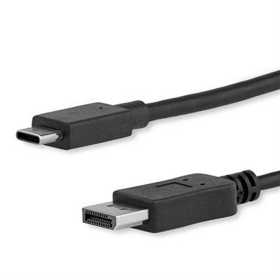 StarTech.com 6ft (1.8m) USB C to DisplayPort 1.2 Cable 4K 60Hz - USB-C to DisplayPort Adapter Cable HBR2 - USB Type-C DP Alt Mode to DP Monitor Video Cable - Works with Thunderbolt - Black