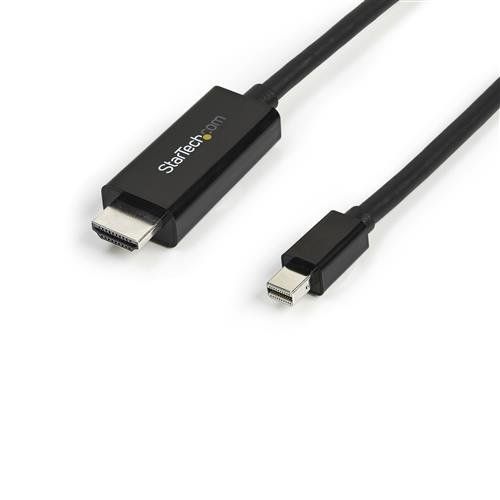 StarTech.com 10ft (3m) Mini DisplayPort to HDMI Cable - 4K 30Hz Video - mDP to HDMI Adapter Cable - Mini DP or Thunderbolt 1/2 Mac/PC to HDMI Monitor/Display - mDP to HDMI Converter Cord - Image 1