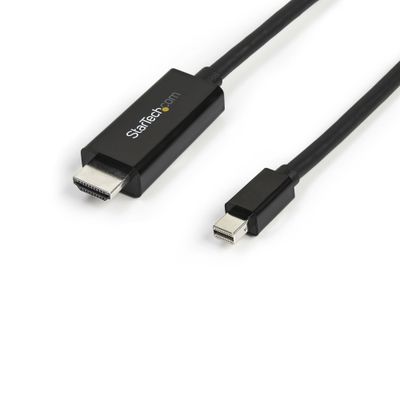 StarTech.com 10ft (3m) Mini DisplayPort to HDMI Cable - 4K 30Hz Video - mDP to HDMI Adapter Cable - Mini DP or Thunderbolt 1/2 Mac/PC to HDMI Monitor/Display - mDP to HDMI Converter Cord - Thumbnail 2