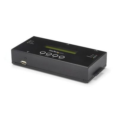 StarTech.com 1:1 Standalone Hard Drive Duplicator and Eraser SAS and SATA HDD/SSD Cloner/Copier Hard Disk Duplicator/Sanitizer Harddrive Wiper LCD Display Toolless No PC Required - TAA Compliant