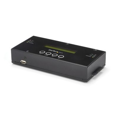 StarTech.com 1:1 Standalone Hard Drive Duplicator and Eraser SAS and SATA HDD/SSD Cloner/Copier Hard Disk Duplicator/Sanitizer Harddrive Wiper LCD Display Toolless No PC Required - TAA Compliant - Thumbnail 2