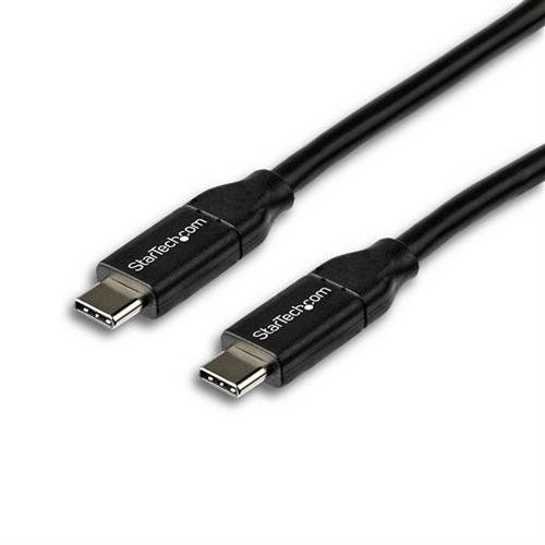 StarTech.com 6.6ft (2m) USB-C Fast Charging Cable Charge & Sync 100W (5A) PD USB 2.0 USB-IF Certified - Black USB C Charging Cord - Image 1