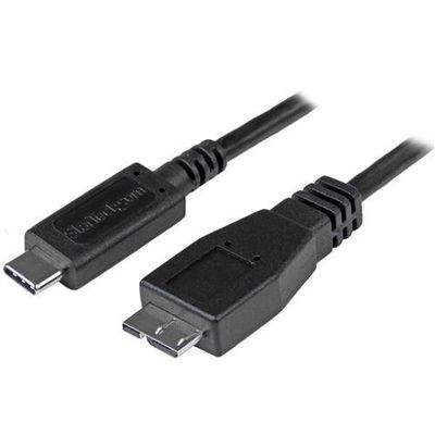 StarTech.com 1.6ft (50cm) USB-C to Micro USB-B Cable USB 10Gbps Data Cord 3A USB C to Micro-B Data Transfer Cable