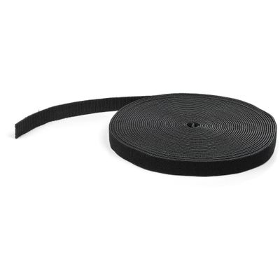 StarTech.com 50ft (15.2m) Hook and Loop Roll Black Cut-to-Size Reusable Cable Ties Bulk Industrial Wire Fastener Tape Adjustable Fabric Wraps Reusable Self Gripping Cable Management Straps - Thumbnail 2