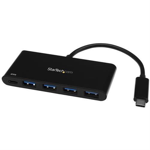 StarTech.com 4 Port USB C Hub with 4 USB Type-A Ports (USB 3.0 SuperSpeed 5Gbps) - 60W Power Delivery Passthrough Charging - USB 3.2 Gen 1 Laptop Hub Adapter - MacBook Dell - Image 1
